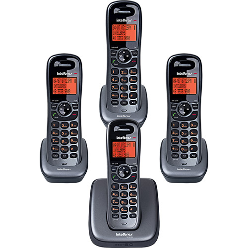 Telefone Sem Fio TS6120 + 3 Ramais TS6121 - Intelbras