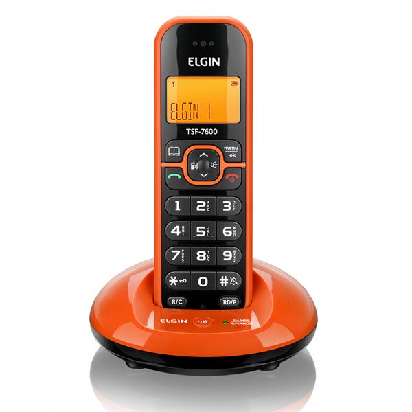 Telefone Sem Fio TSF-7600 com Viva-Voz Laranja - Elgin