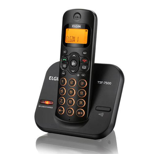 Tudo sobre 'Telefone Sem Fio Viva Voz com Identificador de Chamadas Elgin Tsf-7500 Preto'