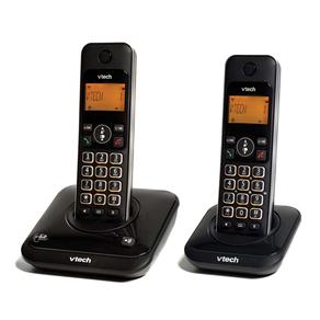 Telefone Sem Fio Vtech DECT Digital Lyrix 550 com Identificador de Chamadas e Viva-Voz e Ramal - Preto