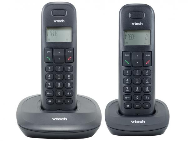Telefone Sem Fio VTech VT600 1 Ramal de Mesa - com Identificador de Chamadas Preto