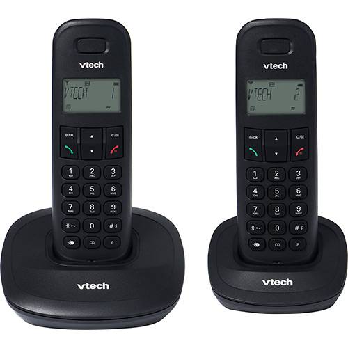 Telefone Vtech Dect VT 600-MRD2 S/Fio Digital com Id. de Chamadas + 1 Ramal