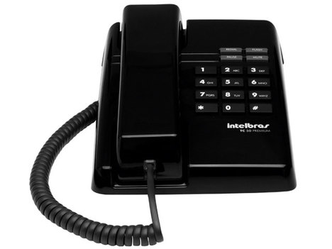 Telefones com Fio Intelbras Icon 4080086 Tc 50 Premium Preto 3 Volumes de Campainha