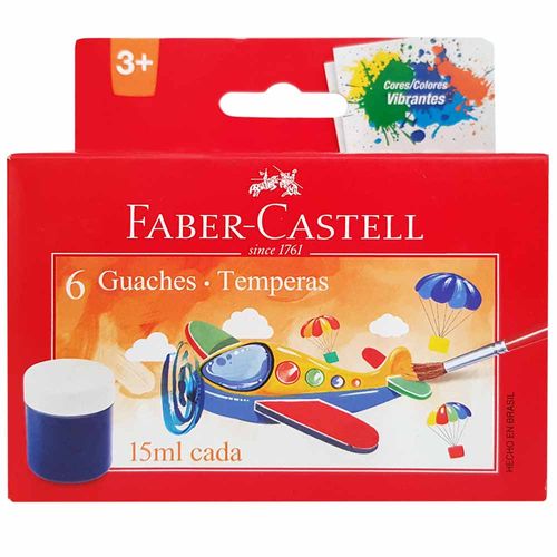 Tempera Guache 6 Cores Faber Castell 900522