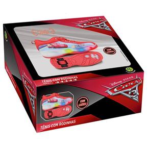 Tênis Disney Carros com Luzes e Rodinhas Tamanho 34 - DTC - 34 - Vermelho