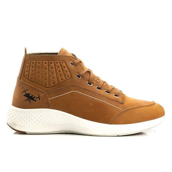 Tênis Jhon Boots Sneakers Couro - Cevada