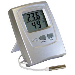 Termo-Higrômetro Digital Max/Min com Cabo 3mts Temperatura Interna/Exterma Incoterm (Cód. 7549)