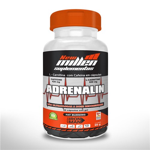 Termogênico Adrenalin - New Millen - 60 Softgels