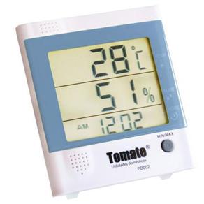 Termômetro Digital e Higrômetro para Medição de Umidade do Ar com Relógio Digital