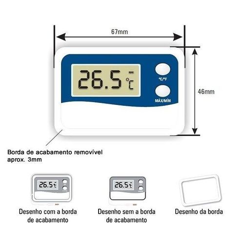 Termômetro Digital Máxima e Mínima 7424.02.0.00 2m Incoterm