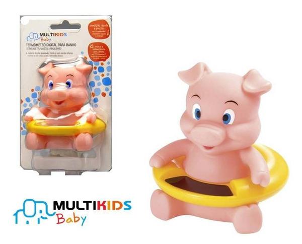 Termômetro Digital para Banho Multikids Baby Porco