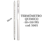 Termômetro químico escala interna -10+110:1°C 26cm INCOTERM