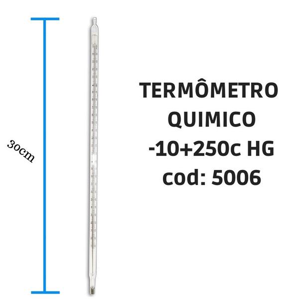 Termômetro Químico Escala Interna -10+250:1C HG Incoterm