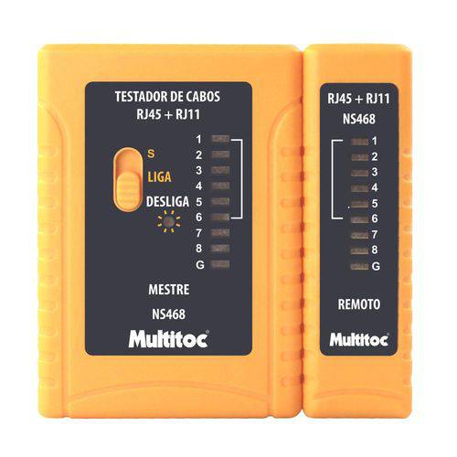 Testador de Cabo de Rede RJ45 e Telefone RJ11 - Multitoc