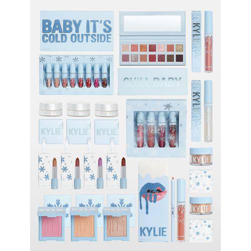 Tudo sobre 'The Holiday Collection 2018 Kylie Cosmetics Kit Natal Bundle Batom Iluminador Paleta'