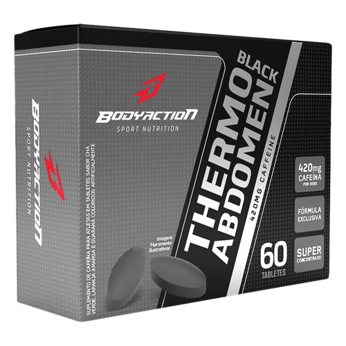 Thermo Abdomen Black Blister - 60 Tabletes - Body Action