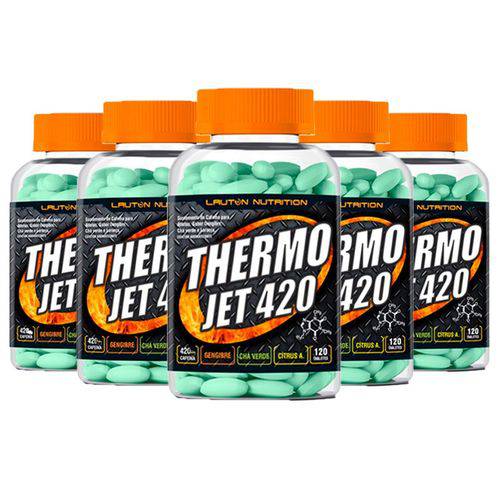 Tudo sobre 'Thermo Jet 420 (Termogênico) - 5 Un de 120 Tabletes - Lauton'