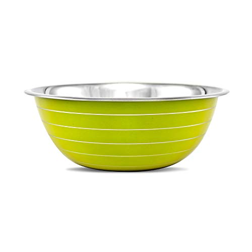 Tigela Inox Color Mixing Bowl Gourmet Mix Verde 28Cm