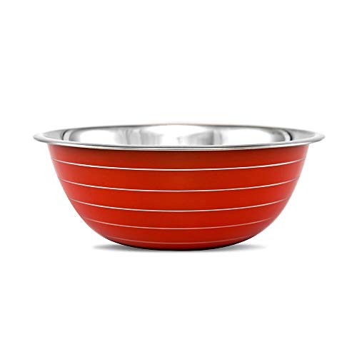 Tigela Inox Color Mixing Bowl Gourmet Mix Vermelho 24Cm