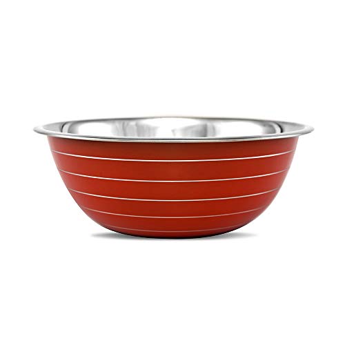 Tigela Inox Color Mixing Bowl Gourmet Mix Vermelho 16Cm