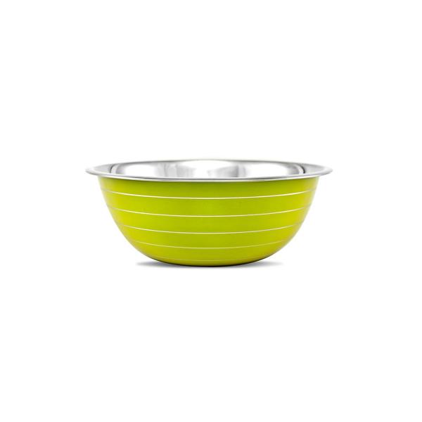Tigela Inox Color Mixing Bowl Verde 24cm - Gourmet Mix