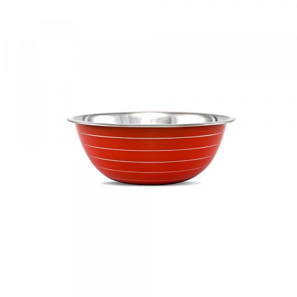 Tigela Inox Color Mixing Bowl Vermelho 24cm - Gourmet Mix