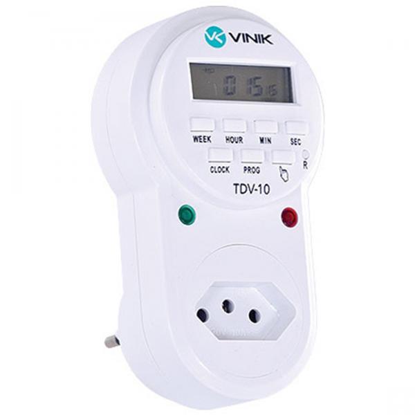 Timer Digital Bivolt Branco TDV-10 - Vinik - Vinik