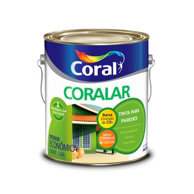 Tinta Acrílica Coralar Coral - Pavão Fosco - 3,6 Litros