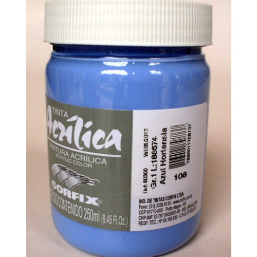 Tinta Acrílica Corfix Azul Hortencia #108 - 250ml G1