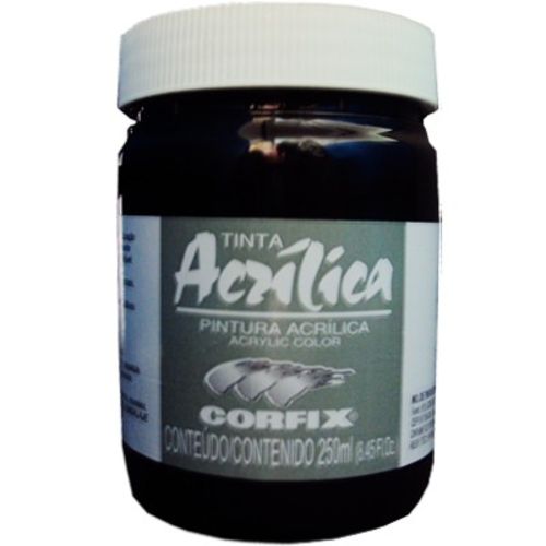 Tinta Acrilica Corfix Gr-i 250 Ml Preto 80300-65