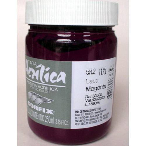 Tinta Acrílica Corfix Laca Magenta #105 - 250ml Gr2