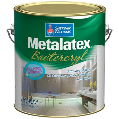 Tinta Acrílica Metalatex Bactercryl Semi-brilho Sherwin Williams 900ml Branco