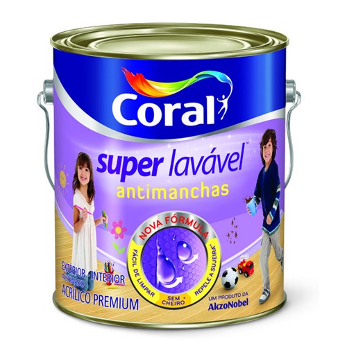 Tinta Acrílica Premium Super Lavável Branco 3,6l - Coral