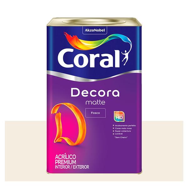 Tinta Coral Acrílica Premium Decora Fosca Branco 18L