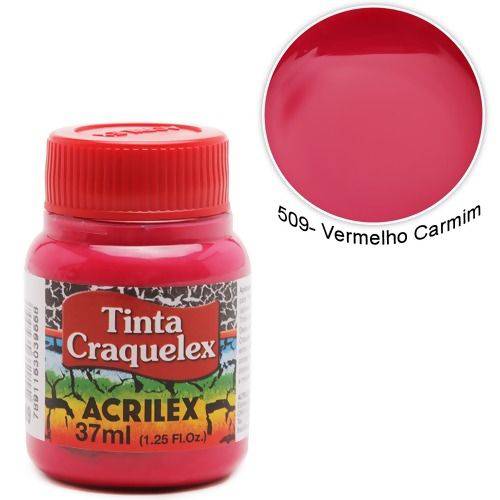 Tinta Craquelex Acrilex 37Ml Vermelho Carmim