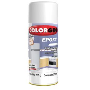 Tinta Epoxi Spray Colorgin Branco Brilhante 350Ml