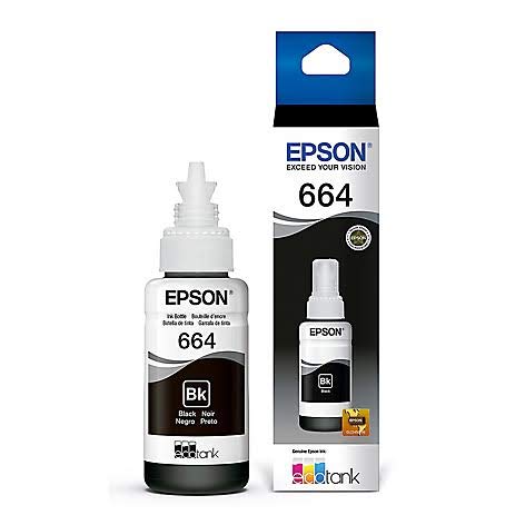 Tinta Epson L375 | T664 | T664120 | T-664 Black Bulk Ink Original 70ml
