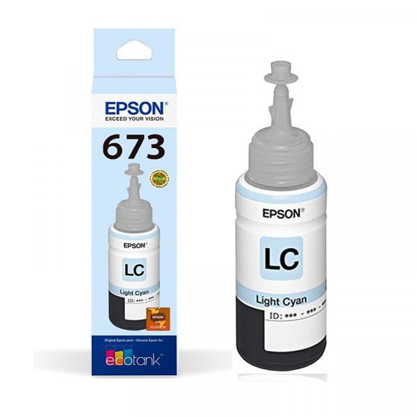 Tinta Epson Refil 673 EcoTank Ciano Claro P/ L800 L850 - 70ml
