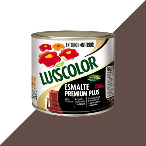 Tinta Esmalte Brilho Marrom Premium Lukscolor 0,225l