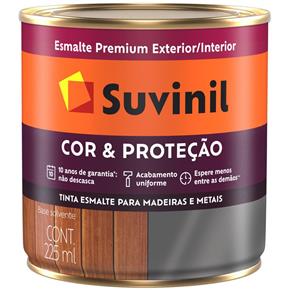 Tinta Esmalte Sintético Cor e Proteção Brilhante para Madeira e Metal 225Ml Vermelho - 53382221 - Suvinil - Esm.Sint. 0.225L Vermelho Brilh. Suvinil