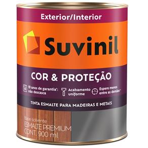 Tinta Esmalte Sintético Cor e Proteção Brilhante para Madeira e Metal - 900Ml - Azul Del Rey - 53377557