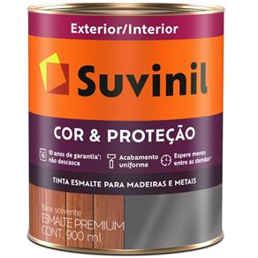 Tinta Esmalte Sintético Cor e Proteção Fosco para Madeira e Metal - 900Ml - Preto - 53403633
