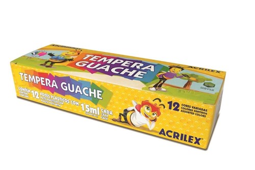Tinta Guache 12 Cores 2012 Acrilex