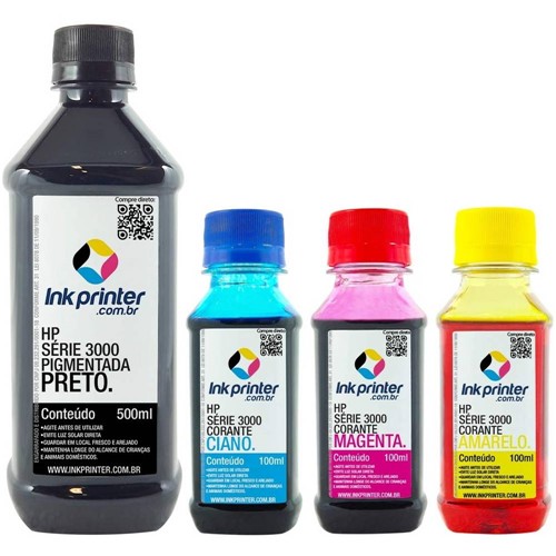 Tinta Inkprinter para Recarga de Cartucho de Impressora Hp - 800ml