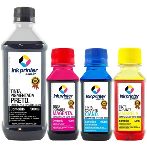 Tinta Inkprinter para Recarga de Cartucho de Impressora Hp (800Ml)