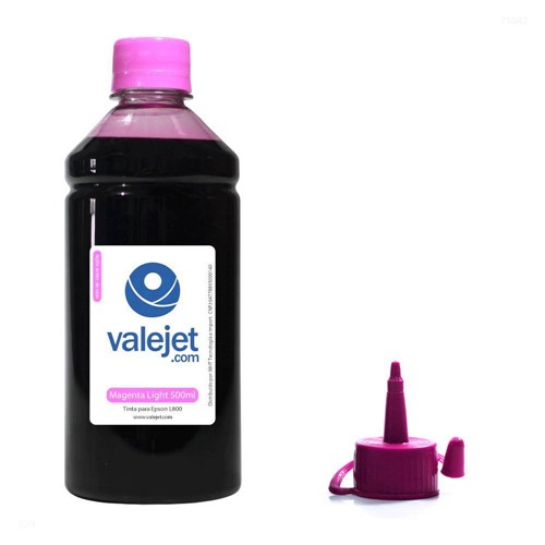 Tamanhos, Medidas e Dimensões do produto Tinta L800 para Epson Bulk Ink Valejet Magenta Light 500ml
