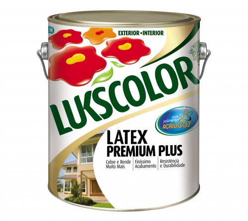 Tinta Látex Fosco Branco Premium Lukscolor 3,6l