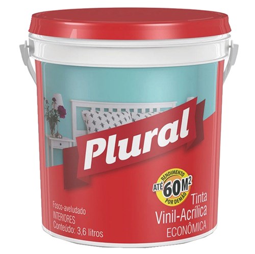 Tudo sobre 'Tinta Látex Fosco Plural Branco 3,6L Iquine'