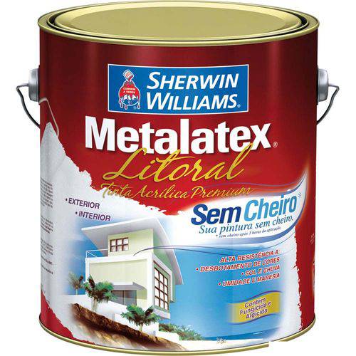 Tinta Látex Metalatex Acrílica 3,6l Litoral Branco Sherwin Williams