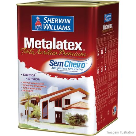 Tinta Látex Metalatex Acrílica Semi Brilho 18L Branco Sherwin Williams